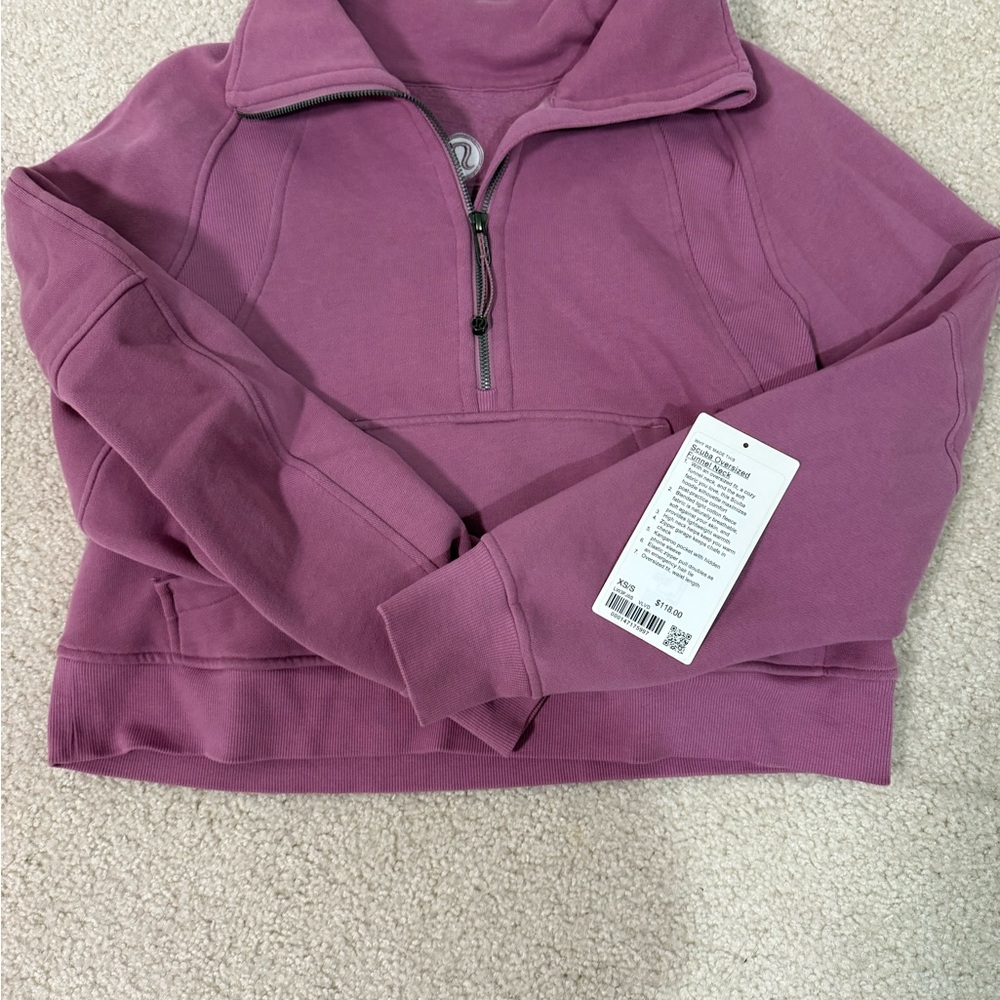 Women's Purple Half-Zip Sweater